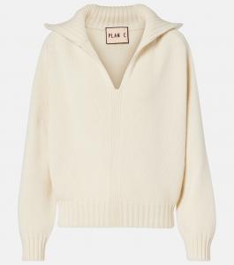 Шерстяной свитер с кашемиром Plan C, Butter