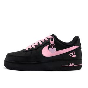 Nike Кроссовки Air Force 1 Love Chronicles Abrasion Resistant Low top Skateboard Women's Black Pink