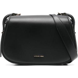 Средняя женская наплечная сумка из телячьей кожи черная MICHAEL KORS