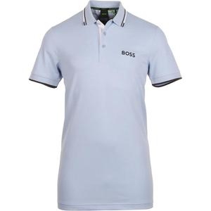 Поло с вышитым логотипом босса HUGO BOSS, синий