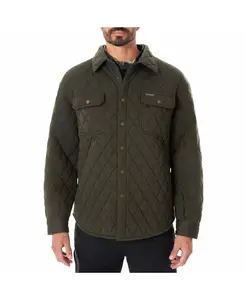 Мужская стеганая трикотажная рубашка с застежкой на кнопку, ромбовидный узор, Jac Smith'S Workwear, мультиколор