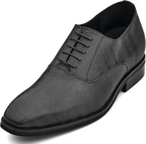 Мужские туфли-оксфорды CALTO с невидимым лифтом роста - черные, из микроперфорированной кожи, на шнуровке, классические, на 7,5 см выше - Y3520 - Размер 9.5 D(M) US No Brand, черный