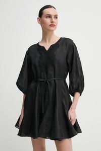 Изящное льняное платье Isabelle Blanche, черный