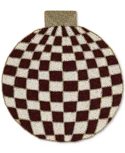 Салфетка с узором из красного бисера в клетку Mackenzie-Childs, multi