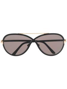TOM FORD Eyewear солнцезащитные очки в массивной оправе, черный