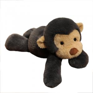 Плюшевая кукла Healing Smiji Monkey высотой 40 см Mr. Toy, темно-серый