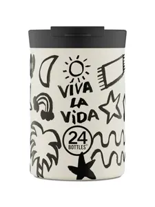 Термокружка Viva la Vida (350 мл) 24Bottles, бежевый