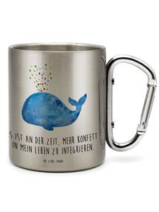 Кружка с конфетти в виде кита с серебряной надписью Mr. & Mrs. Panda