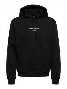 Черная толстовка с капюшоном ONLY & SONS
