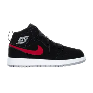 Кроссовки Air Jordan 1 Retro Mid PS 'Black University Red', черный