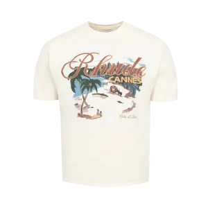 Футболка Rhude Cannes Beach 'Vintage White', белый