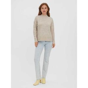 Свитер Vero Moda Lefile Oversize Boxy O Neck, бежевый