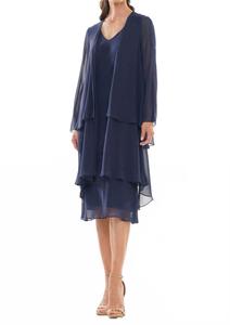 V-образный миди-сарафан в темно-синем цвете Marsoni by Colors