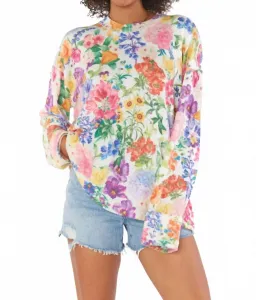 Свитер-туника Sue с манжетами, цвет слоновой кости, с цветочным узором Show Me Your Mumu