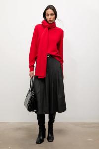 Свитер из мериносовой шерсти с шалью Answear.Lab, красный