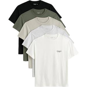 Футболка мужская, 5 штук Abercrombie＆Fitch, белый