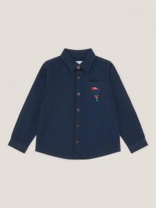 Детская хлопковая твилловая рубашка London King's Guard Monsoon, Blue