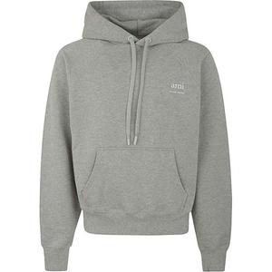 Ами Париж Ами Де Кёр Футболка с логотипом и шнурком AMIPARIS, серый