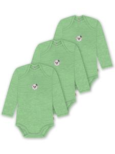 Normani Outdoor Sports Комплект из 3 детских боди с длинными рукавами из мериносовой шерсти, цвет Окленд, зеленый