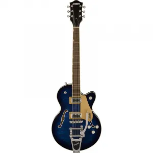 Gretsch Gretsch G5655T-QM Electromatic Center Block Jr. с одинарным вырезом, клен с эффектом «квилт», с Bigsby, цвет Hudson Sky