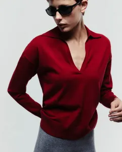 Поло с воротником Sfera, красный