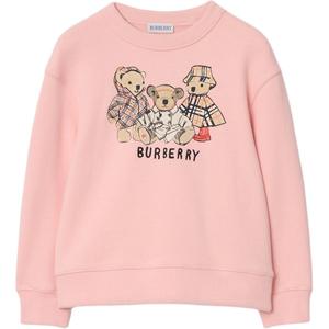 Детская толстовка с круглым вырезом, средней толщины Burberry, розовый