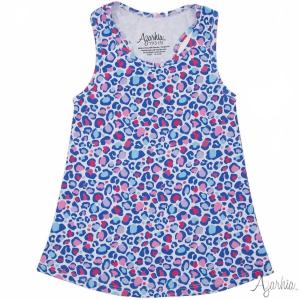 Azarhia Детская майка-борцовка с леопардовым принтом, разноцветная