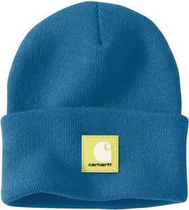 Carhartt мужская вязаная шапка с резиновой нашивкой, Horizon Blue