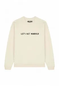 Свитшот унисекс оверсайз с вышивкой на тему брака Mira Paris, Off-White