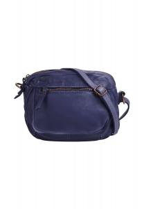 Сумка через плечо, натуральная кожа, производство Италия Cluty, синий
