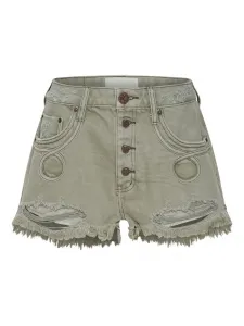 Шорты Le Wolves Le Loop с бахромой One Teaspoon, зеленый