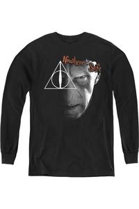 Футболка с длинным рукавом Harry Potter Nowhere Is Safe для молодежи Gildan, черный