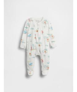 (K) Детский комбинезон с закрытыми ножками из органического хлопка с изображением Винни-Пуха