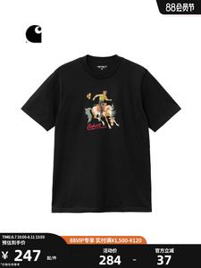 Футболка мужская Carhartt WIP с ковбойским узором, белый