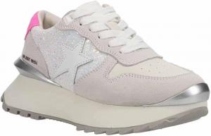 Винтажные женские кроссовки Havana Major из прозрачной блестящей замши на платформе GAL651 Vintage Havana, бежевый