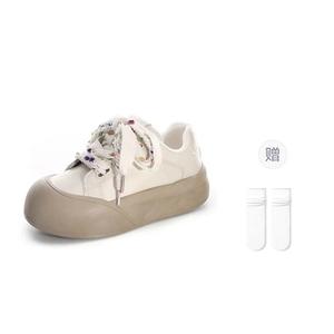 Низкие женские скейтерские кеды Deesha, Milk Tea[High-Quality Upgraded-Giveaway Edition]