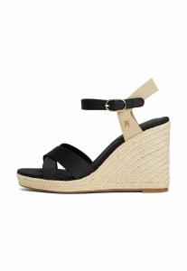 Босоножки на танкетке HIGH - Espadrilles Tommy Hilfiger, черный