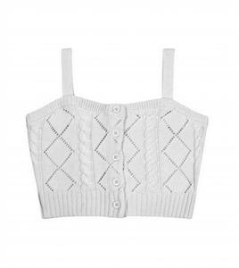 Детский укороченный свитер-ками Claire в белом цвете KatieJnyc