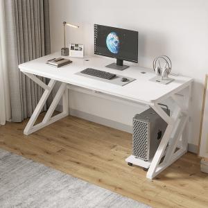 Компьютерный стол Xinmeikai 120x60 см, белая рама с полосатым белым