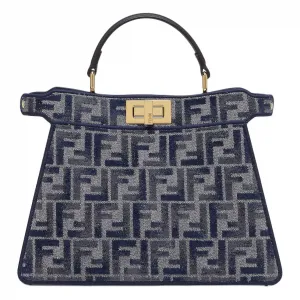 FENDI Сумка через плечо Chenille, кроссбоди, маленькая женская сумка Blue