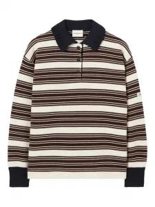 Полосатый топ-поло Claudie Pierlot, коричневый