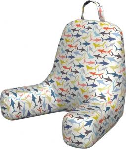 Чехол для подушки для чтения Lunarable Shark, смешанный узор из акул разных оттенков, отпугивающий панические атаки и фобии, Pacific Home Print, мягкая набивная наволочка для кровати, маленький размер, многоцветная., Multicolor