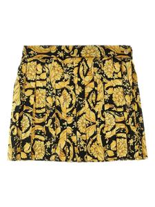 Юбка с принтом Versace Kids Barocco, желтый