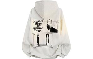 Толстовка Unisex Hooded Moderate Heavyweight ZIAREL, белый heather серый