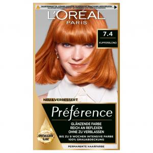 Краска для волос preference Loreal Paris, nr. 7.4 - dublin kupferblond, количество 1 шт.