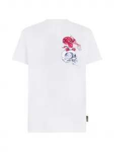 Футболка с принтом и круглым вырезом Philipp Plein, белый