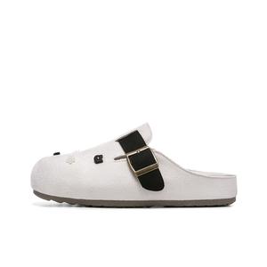 PIPI PURPLE Женские бесшумные закрытые тапочки бело-черные, цвет White Black