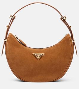 Арке сумка через плечо из замши Prada, коричневый