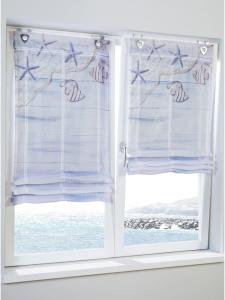 Heine Римская штора натурального синего цвета