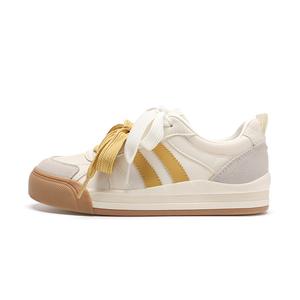 ZHR Низкие женские кроссовки для скейтбординга бежево-желтого цвета